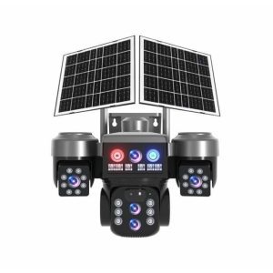 4g solar ptz camera 3 lens 10x optical zoom