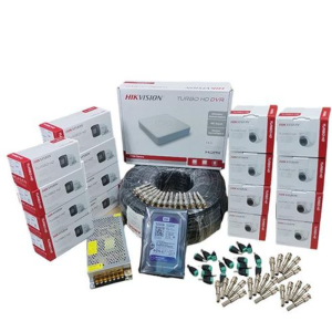 Hikvision 16 cctv color day with 16 Channel DVR Machine Ds 7100 series 300m cable full kit
