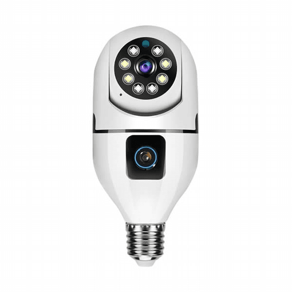 Ptz Home Security Cctv Dual Lens Screen 1080p HD Hot Wifi Bulb Camera