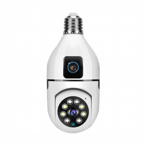 Ptz Home Security Cctv Dual Lens Screen 1080p HD Hot Wifi Bulb Camera