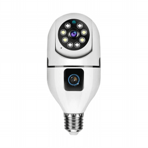 Ptz Home Security Cctv Dual Lens Screen 1080p HD Hot Wifi Bulb Camera