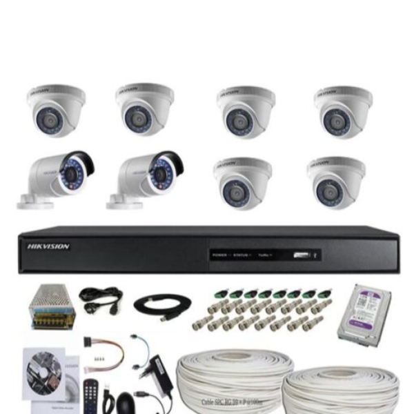 Hikvision 8 Cctv Smart Hybrid 8 Channel DVR with 200m cable